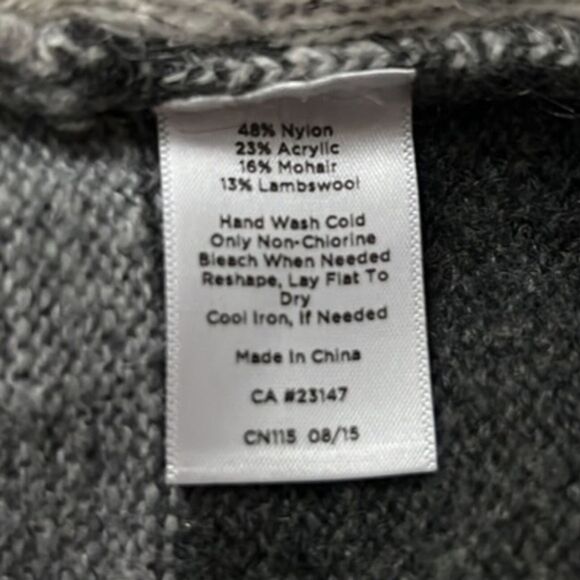 Talbots Sweater Womens Small Multicolored Wide Stripe Winter Scene Deer Knit - Picture 6 of 7